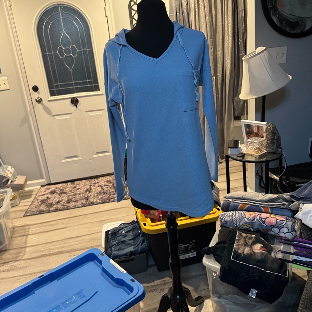 Women's Blue Hoodie Sweatshirt